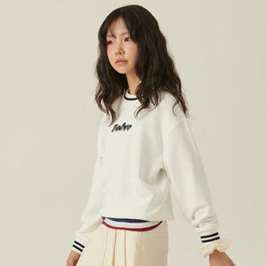 [먼싱웨어][30%OFF]여성 피터보기 에센셜 맨투맨 화이트(MQ122PTL31)