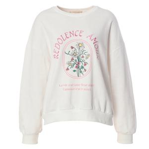 [페이지플린]라운드넥 플라워 자수 맨투맨 티셔츠 (F5ATS010)