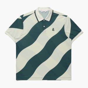 [먼싱웨어]남성 웨이브 카라 반팔티셔츠 라이트옐로우(MQ221PTS42)