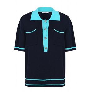 [레코브](레코브) 배색 포켓 카라 반팔 니트(LK61C6KN523X)