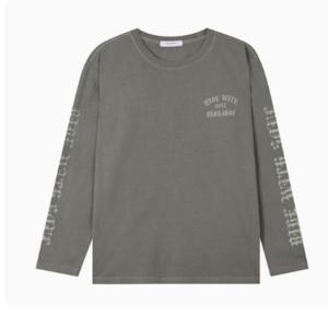 [버커루] 남성 16수 싱글 루즈핏 다잉 아트웍 긴팔TS(B255TS330P)