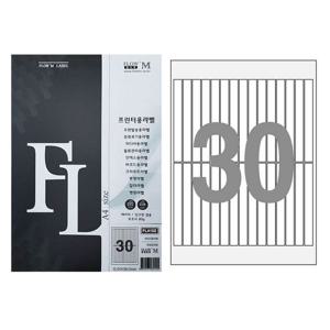 플로엠 전산 라벨지 화일 인덱스용 30칸 100매 FL4152 우편라벨 주소지라벨 라벨지 인쇄라벨 분류라벨지 인
