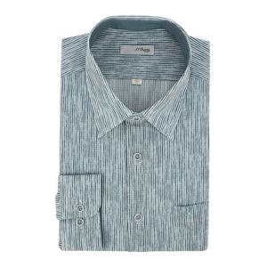 [에스티듀퐁(셔츠)]그린 시어서커 스트라이프 일반핏 긴소매 셔츠 SE5SM11LS117SGE