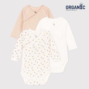 [쁘띠바또]쁘띠바또 베이비 오가닉 애니멀 랩바디수트 우주복 3PACK (NTF43NB38F_MC)