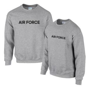 그레이 밀리터리 스포츠 기모 맨투맨 AIR FORCE