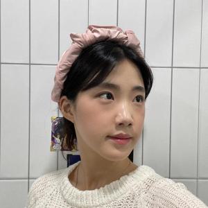 롤업 접는 머리띠 썬캡 모자 핑크