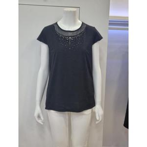 벨리시앙 세이브존04 캡소매  라운드넥 블라우스 BL5241