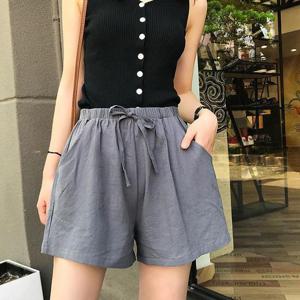 여성 허리밴딩 린넨 마 반바지 8컬러