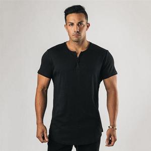 무지 헨리넥 2컬러 머슬핏 남성 반팔티셔츠 IS-ST21