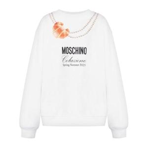 모스키노 크루아상 프린트 스웨트셔츠 A17070528