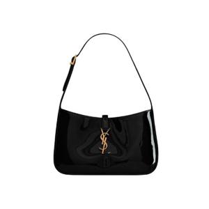 생로랑 페이턴트 레더 브론즈 모노그램 레더 르 5 아 7 호보백 블랙 657228-0UF0W-1000