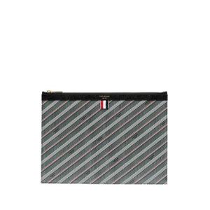 톰브라운 스트라이프 로고 프린트 클러치 MAC021L07557