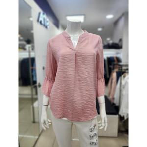 아르테 세이브존06 7부 셔링 차이나 V넥 블라우스 DPBPWB1J30