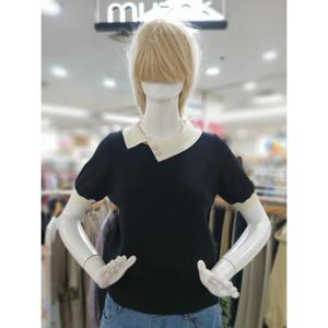 무자크 세이브존09 심플 슬림핏 숏 니트 티 MP4WKT11