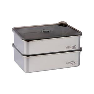 스텐락 스마트에어홀 밀폐 바트 스텐 밧드 트레이 S (2,800ml) 2p세트