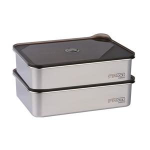 스텐락 스마트에어홀 밀폐 바트 스텐 밧드 트레이 M (3,400ml) 2p세트