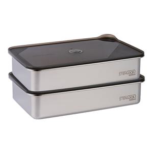 스텐락 스마트에어홀 밀폐 바트 스텐 밧드 트레이 L (4,000ml) 2p세트