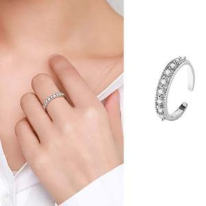 심플 로얄 큐빅 링 오픈조절 S925 커플 패션 주얼리