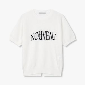 보브  (7155350005) 자카드 레터링 니트 풀오버