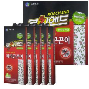 로치앤드 파리끈끈이 천장부착형 5매입 5개