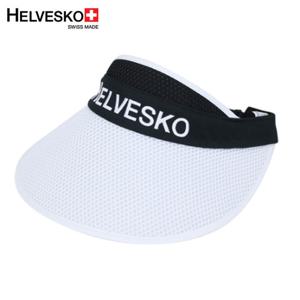 [헬베스코] 로고포인트 메쉬 여성 골프 바이저 썬캡(화이트)