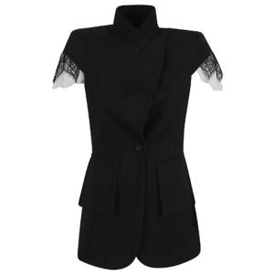 알렉산더 맥퀸 거미줄 레이스 슬리브리스 재킷 822747QJADK 1000 TP936733847