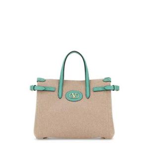 발렌티노 V로고 플라크 체크 탑 핸들 백 6W2B0R20JSE R2K TP935012176