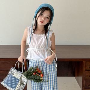 [베이비맥스] 베카 스트링 레이스 민소매 블라우스 R14344