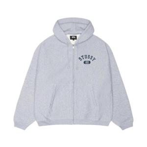 스투시 바시티 집 후드 그레이 헤더 118589