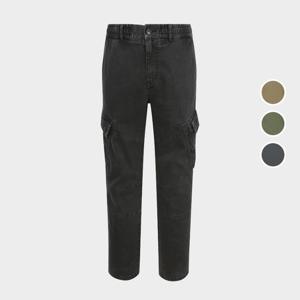 [버커루]남성 면 스웨이드 스판 카고 밴딩 팬츠 B234PT482P