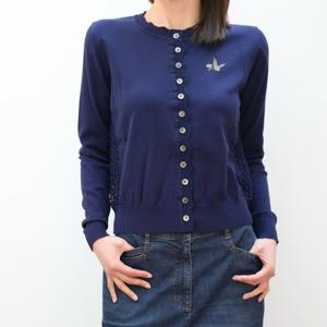 [비꼴리끄(여성)]쉘조직 니트 가디건 B252KC3060