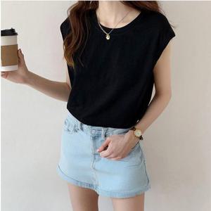 [써니 패션] 여성 여름 민소매 루즈핏 무지 나시티