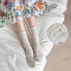 [써니 패션] 무압박 편한 시스루 스타킹 양말 3개