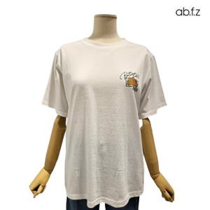 [에이비에프지]백 프린팅 포인트 반팔 롱 면 티셔츠 APZ2HK34D