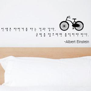 아트박스/꾸밈 ps090-인생은자전거를타는것과같다_그래픽스티커