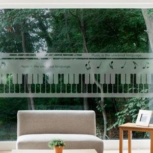 아트박스/꾸밈 cm219-피아노건반과음표_반투명시트지