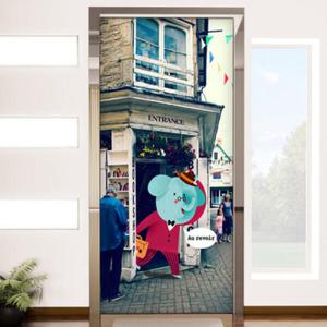 아트박스/꾸밈 ip414-안녕코끼리아저씨_현관문방문시트지