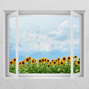 아트박스/꾸밈 im368-하늘아래해바라기_창문그림액자