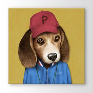 아트박스/꾸밈 iy398-동물들의초상화_강아지_노프레임_