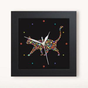 아트박스/꾸밈 cu495-꽃길고양이_미니액자벽시계