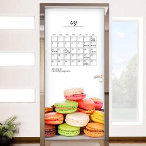 아트박스/꾸밈 cm901-칠판현관문시트지_마카롱캘린더
