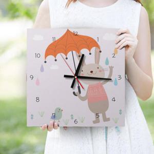 아트박스/꾸밈 cg395-우산쓴새와토끼_인테리어벽시계