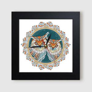 아트박스/꾸밈 ct910-젠탱글풍수부엉이_미니액자벽시계