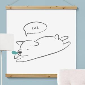 아트박스/꾸밈 cl394-우드스크롤_90CmX90Cm-행복한강아지5