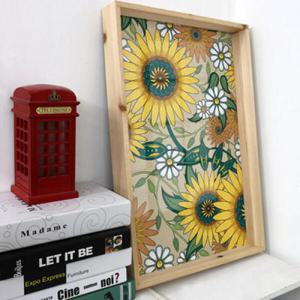 아트박스/꾸밈 cd713-우드프레임액자_풍수해바라기(대형)