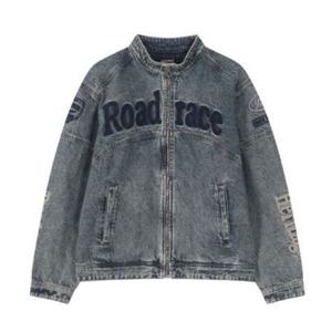 [버커루] 절개 디테일 바이커 데님 자켓(B255DJ360P)