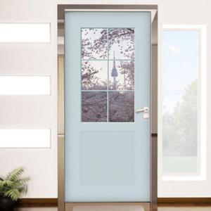 아트박스/꾸밈 ch826-창문그림(벚꽃사이남산타워)_현관문시트지