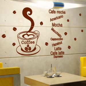 아트박스/꾸밈 ik385-커피잔과 카페메뉴_그래픽스티커