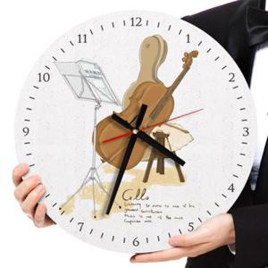 아트박스/꾸밈 ik430-첼로연주_인테리어벽시계