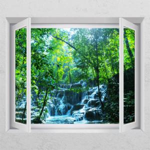 아트박스/꾸밈 cm768-깊은산속폭포_창문그림액자
